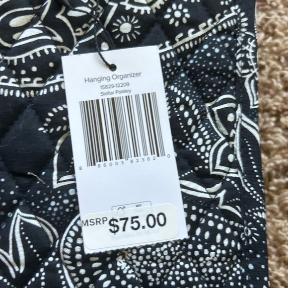 Vera Bradley STELLAR PAISLEY Hanging Organizer Travel Cosmetic NWT - Picture 3 of 5